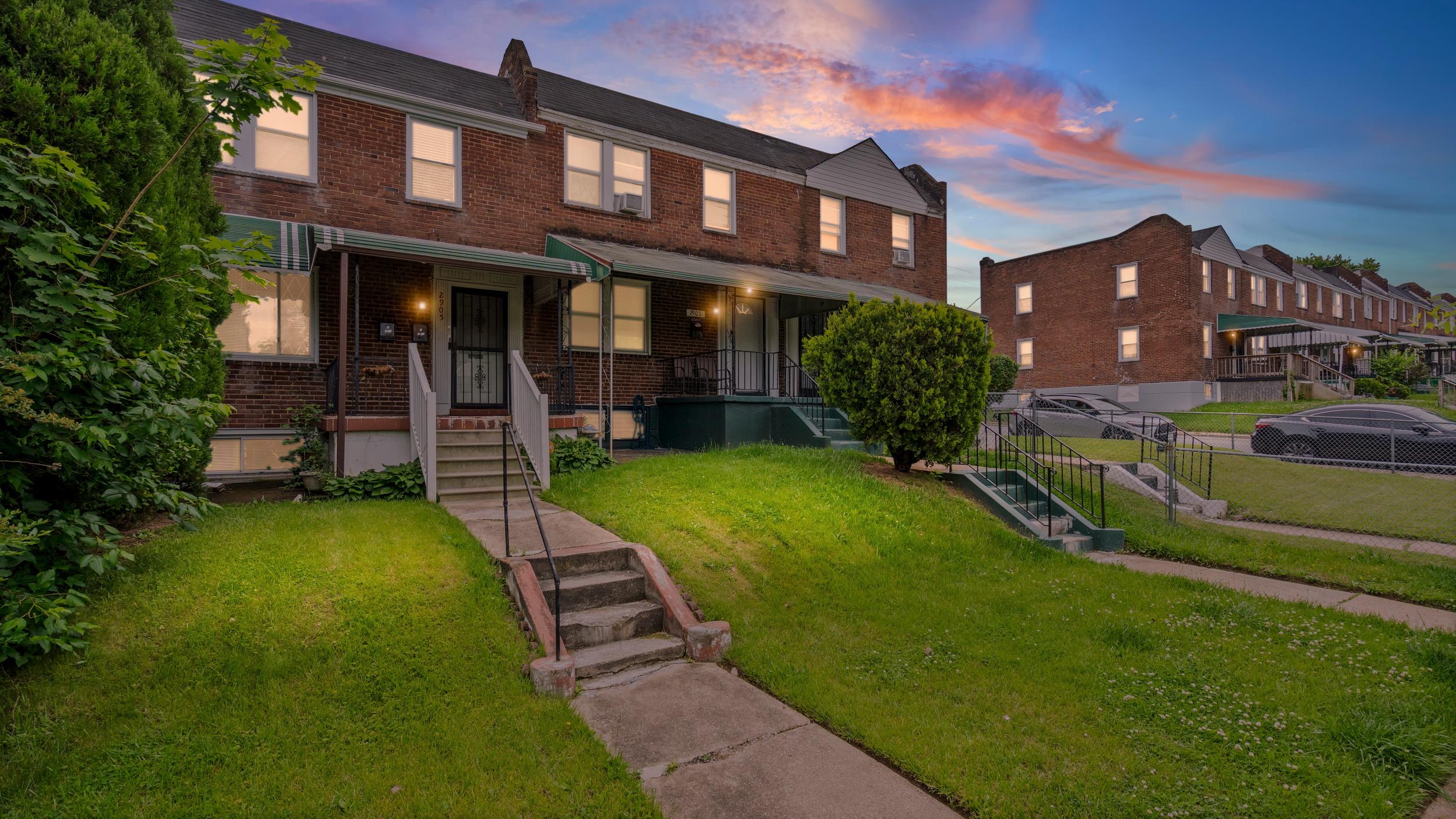 2905 E Federal Street at twilight